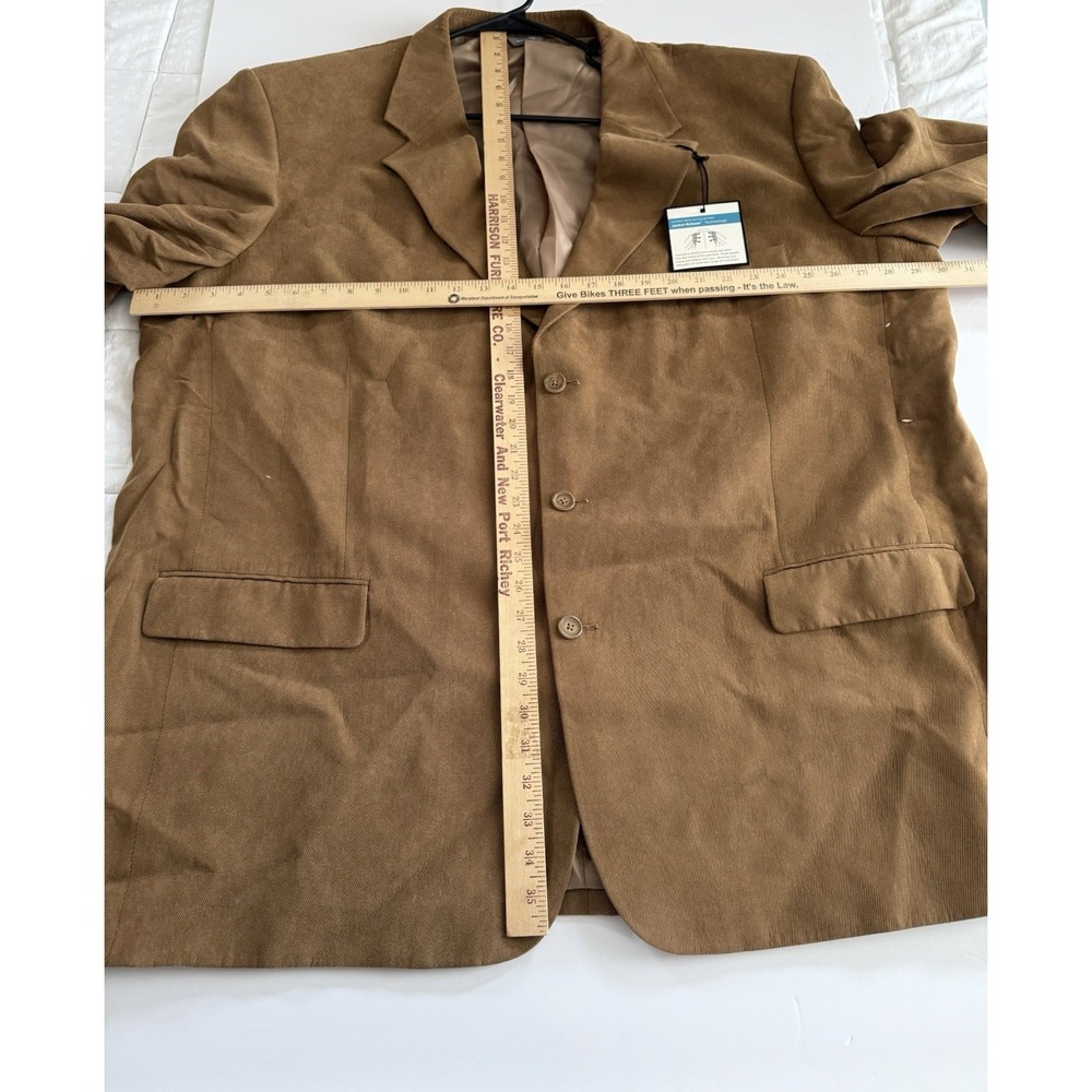 NWT Comfort Zone Sz 60  Men's Sport Coat Blazer Med Autumn Brown - Picture 4 of 6